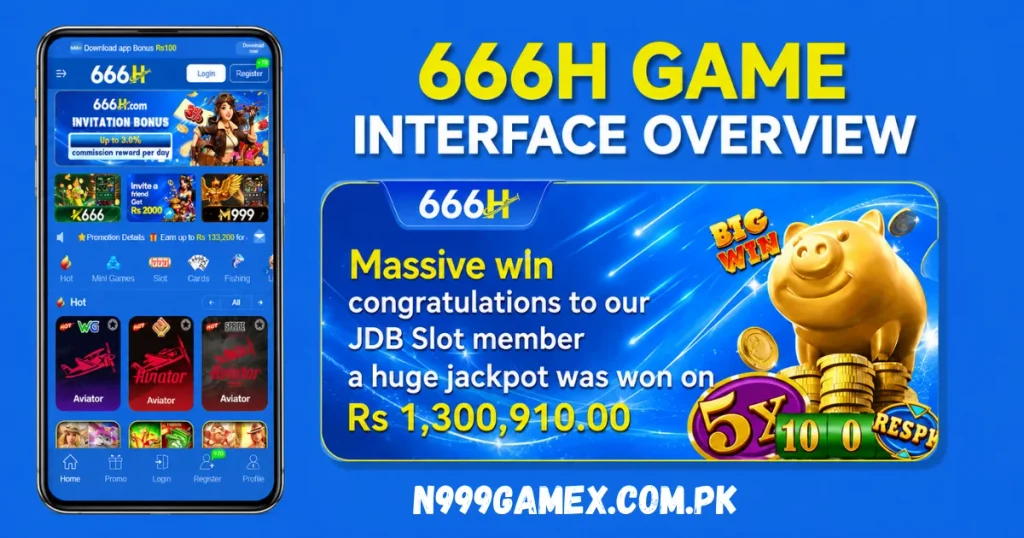 Mobile game interface with navigation