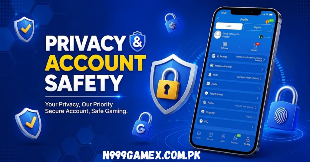 Account security settings screen
