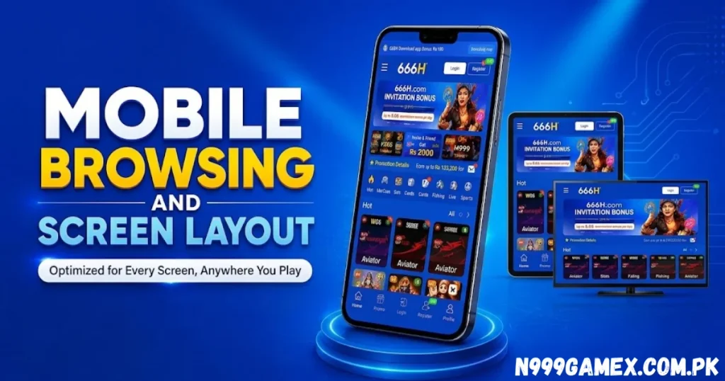 Responsive mobile gaming layout