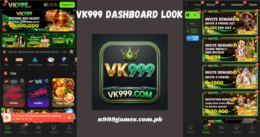 VK 999 game dashboard