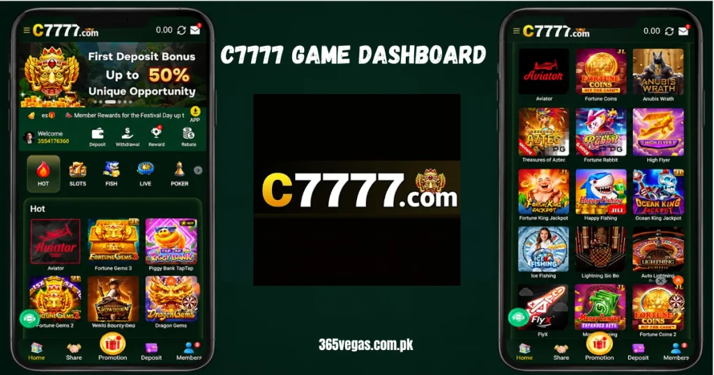 C 7777 game dashboard